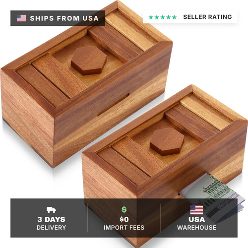 Pcs wooden puzzle - wooden, box